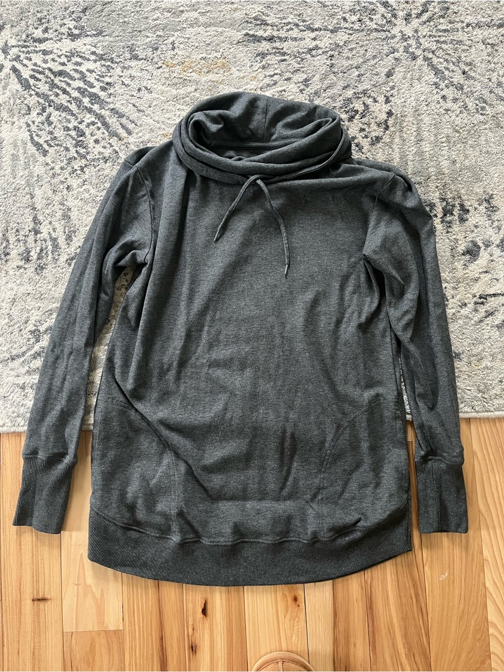 L.L. Bean Dark Charcoal Cowl Neck Sweater